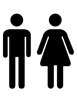 トイレの男性女性無料アイコン