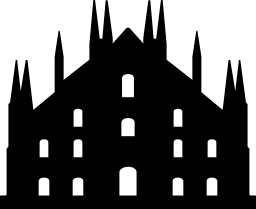 ミラノの大聖堂イタリア無料アイコン