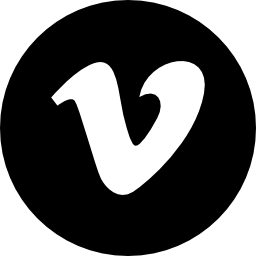 社会のvimeoの円のロゴの無料アイコン