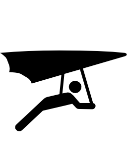 空飛ぶハンググライダー無料アイコン