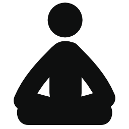 前頭瞑想ヨガ姿勢シルエット無料アイコン