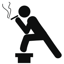 喫煙男性のシルエット無料アイコン
