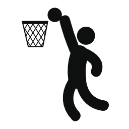 バスケットボールプレーヤーの得点無料アイコン