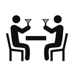 バーでの飲酒の男性のカップル無料のアイコン