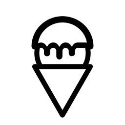 アイスクリームコーンの無料アイコンのボール