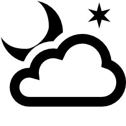 夜の無料アイコンの雲