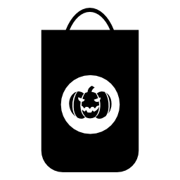 カボチャのハロウィーンショッピングバッグ無料のアイコンを描画します。