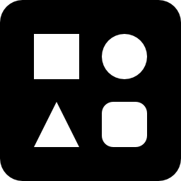 角丸の正方形の幾何学的基本図形無料アイコン