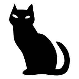 ハロウィン黒猫図形無料アイコン