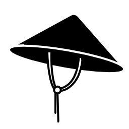アジアの円錐帽子無料アイコン