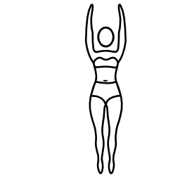 無料ベクター形式のアイコンの最大のデータベース女性立って練習ヨガストレッチ姿勢無料アイコン