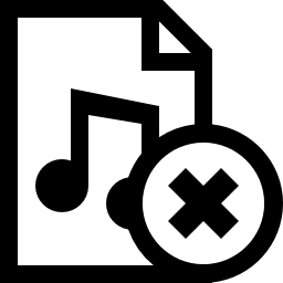 音楽ドキュメントキャンセル無料アイコン
