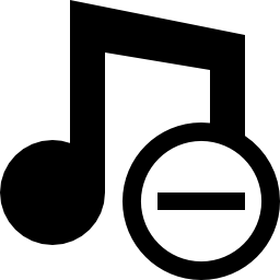 音楽は、ボタン無料アイコンを削除します。