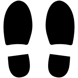 左と右の靴の足跡無料アイコン