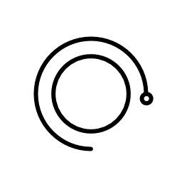 大きい1つの無料アイコンを囲む小さな円でインタフェースシンボル