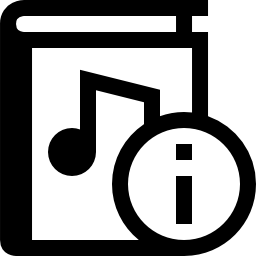 オーディオブック情報インタフェースボタン無料アイコン