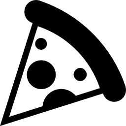 三角形の無料アイコンのピザ作品