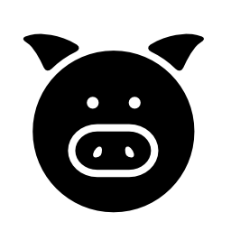 頭の豚の無料のアイコン