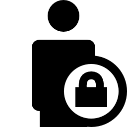 ユーザーのセキュリティ、半身シェイプ無料アイコン