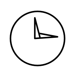 円形の図形の輪郭の無料アイコンの時計