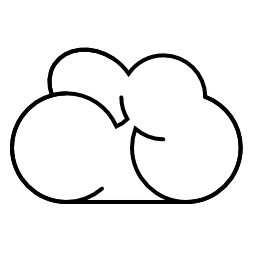 雲の形状輪郭の無料アイコン