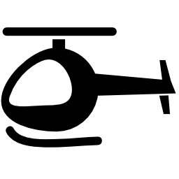 ヘリコプターのシルエットの無料のアイコン