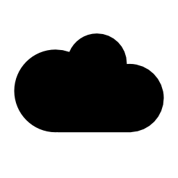 雲黒い図形無料アイコン