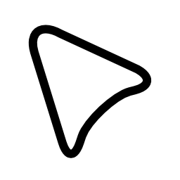ポインター三角形の輪郭の無料アイコン