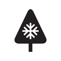 スノーフレークの無料アイコンと三角形のクリスマスツリー