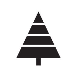 無料のクリスマスツリー装飾的な水平線と三角形のアイコン シェイプ 無料アイコンを集めたアイコン専門のフリーアイコンボックス