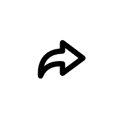 IOS7インタフェースシンボル無料アイコンの右向き矢印のアウトライン