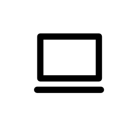 IOS7インターフェイス無料アイコンのモニター画面の四角形とキーボードラインシンボル