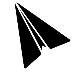 紙飛行機のシルエット無料アイコン