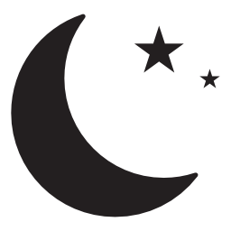 月と星、IOS7インタフェースシンボル無料アイコン