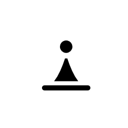 チェスのポーン形状、IOS7インタフェースシンボル無料アイコン