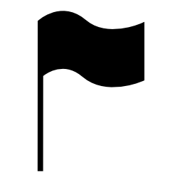 黒い旗形状、IOS7インタフェースシンボル無料アイコン
