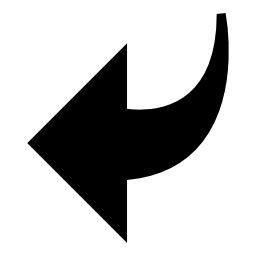 矢印ブラック形状ポインティング左、IOS7インタフェースシンボル無料のアイコン