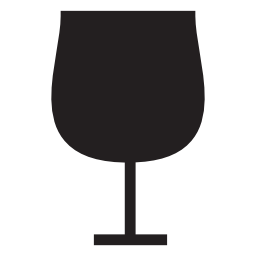 ワイングラス黒形状、IOS7シンボル無料アイコン