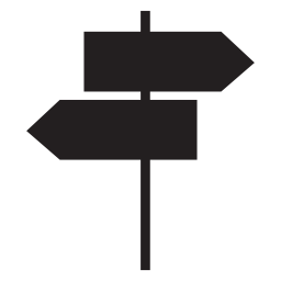 ストリート信号黒い矢印図形、IOS7...