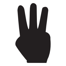 3本の指、IOS7シンボル無料アイコン