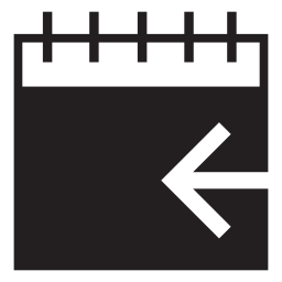 矢印ポインティング左、IOS7シンボル無料アイコンでカレンダーページ