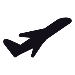 飛行機の黒いシルエット、離陸、IOS7インタフェースシンボル無料アイコン