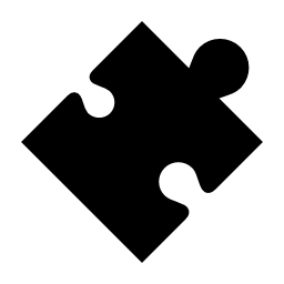 プラグインは、パズルピース黒形状IOS7インタフェースシンボル無料アイコン