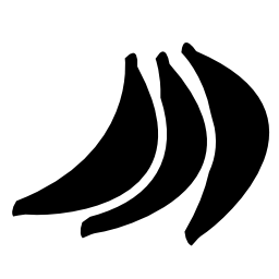 バナナ3本無料アイコン