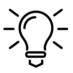 電球アウトラインのアイデアのシンボル無料アイコン