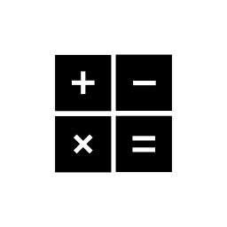 正方形の無料アイコン内部数学操作標識