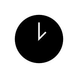 丸い黒い時計無料アイコン