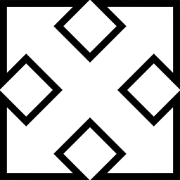 4つの正方形の形成の矢概要無料アイコン