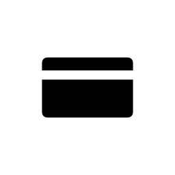 クレジットカードブラック丸みを帯びた形状無料アイコン