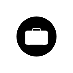 黒い円の背景無料アイコン内部旅行荷物